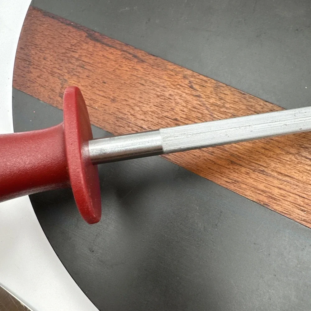 Vintage HTF KitchenAid Red Sharpening Honing Knife Tool 13.5